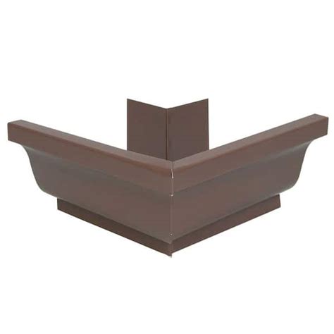 amerimax brown 5 inch steel gutter mitre box|1PACK Amerimax 5 In. Galvanized Brown Mitre Gutter Outside .